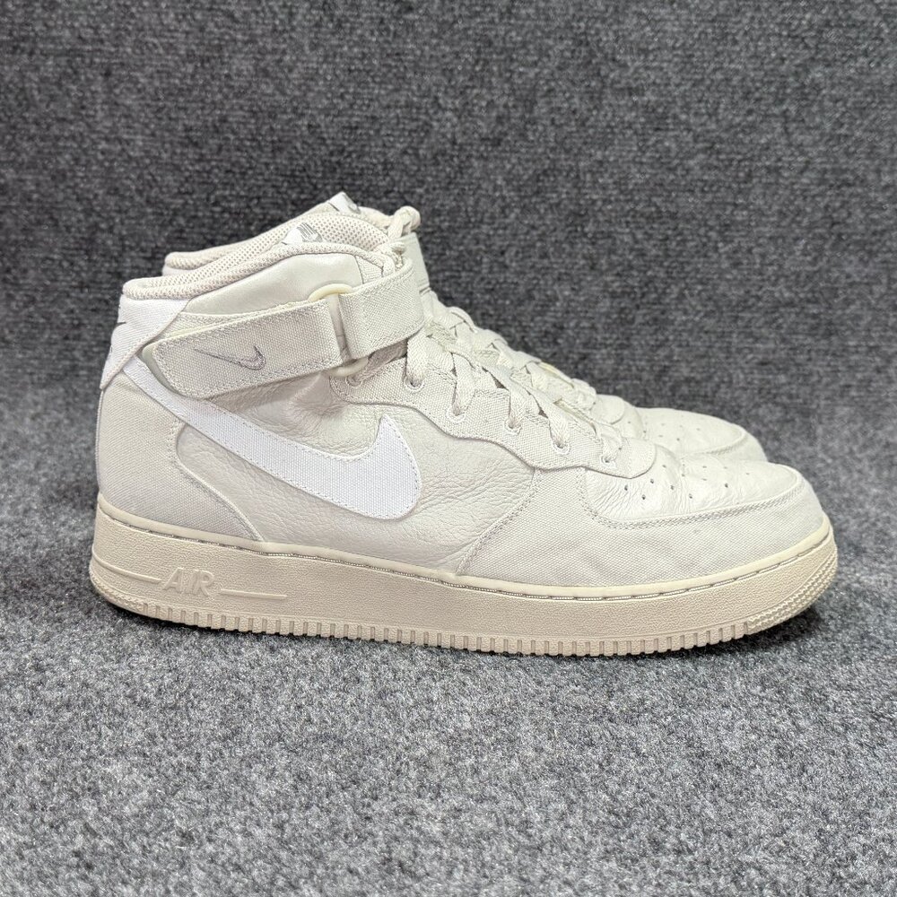 Nike Air Force 1 Mid Custom Shoes Men's 11.5 Cobblestone Retro Athletic Sneakers